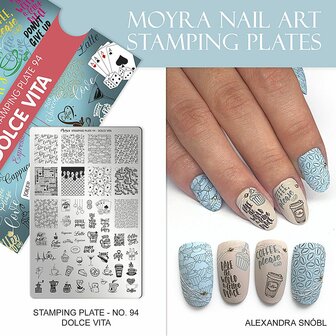 Moyra Stamping Plate 94 Dolce Vita