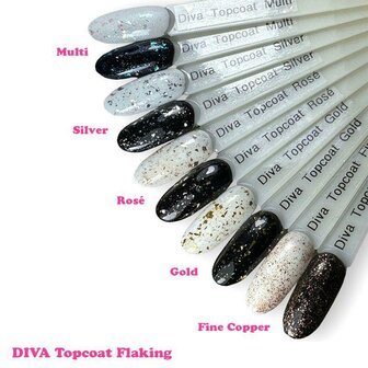 Diva Topcoat Flaking Top Coat Collection&nbsp;- 15ml