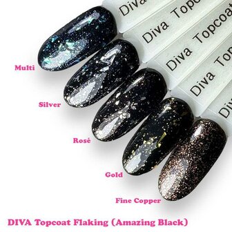 Diva Topcoat Flaking Top Coat Collection&nbsp;- 15ml