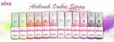 DIVA Airbrush Ombre Spray - complete set 11+1 gratis