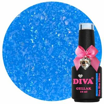 261 Diva Cg Neon Blue Glitter