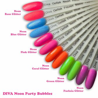 261 Diva Cg Neon Blue Glitter