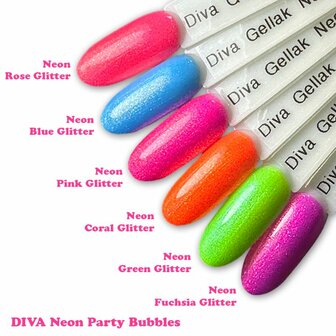 261 Diva Cg Neon Blue Glitter