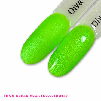 263 Diva Cg Neon Green Glitter