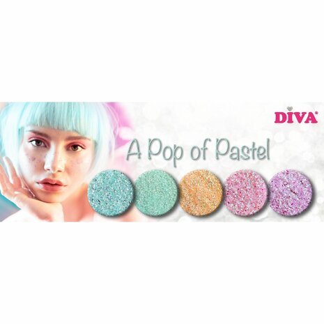 Diva Pop of Pastel Glitter Collection