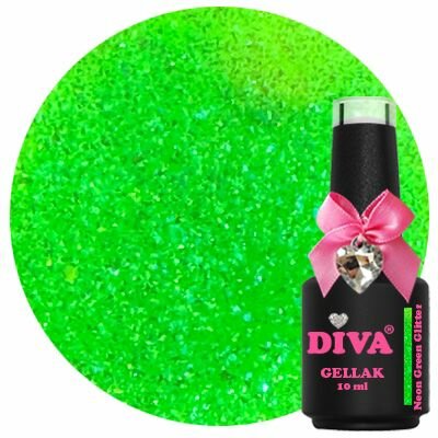 263 Diva Cg Neon Green Glitter