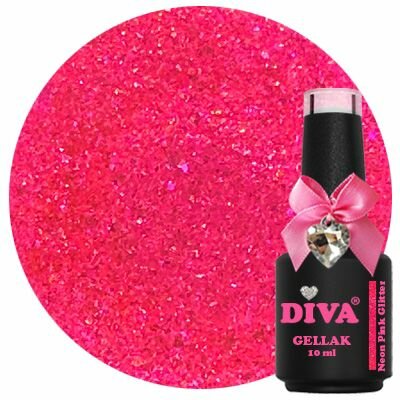 265 Diva Cg Neon Pink Glitter