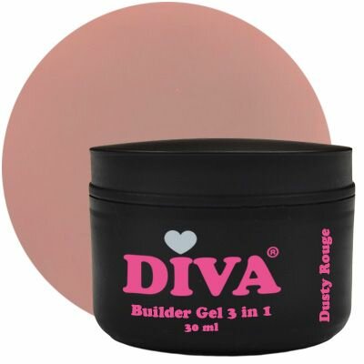 DIVA Builder Gel LOW HEAT 3-in-1 Dusty Rouge 30ml